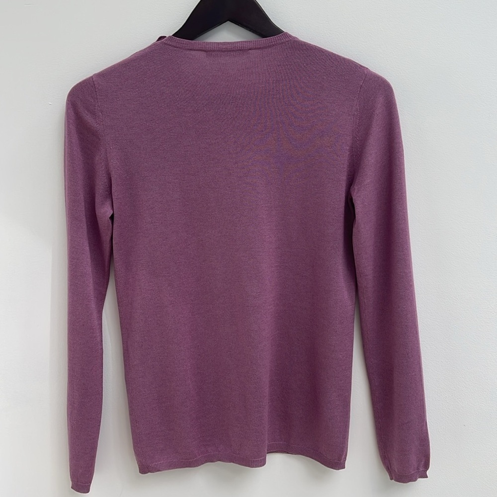MaxMara silk & cashmere sweater fuscia light purple size small - Picture 4 of 6